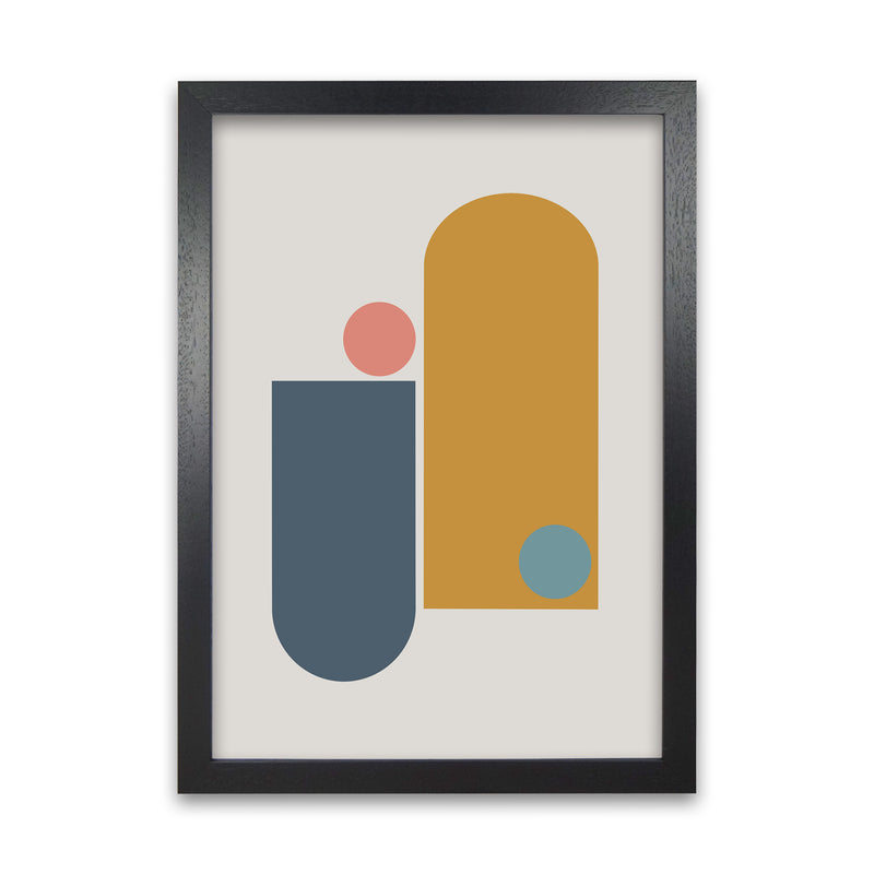 Mid Century Modern Prints on Grey D Black Grain