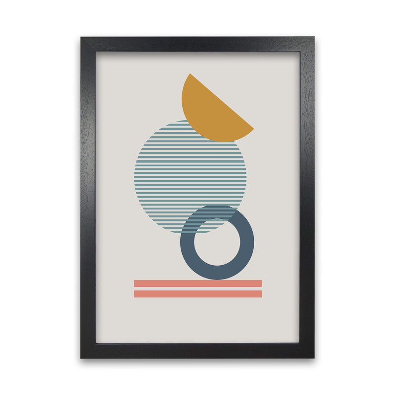 Mid Century Modern Prints on Grey E Black Grain