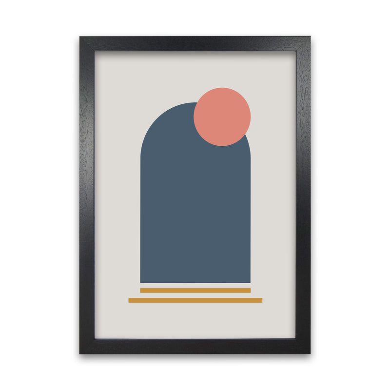 Mid Century Modern Prints on Grey F Black Grain
