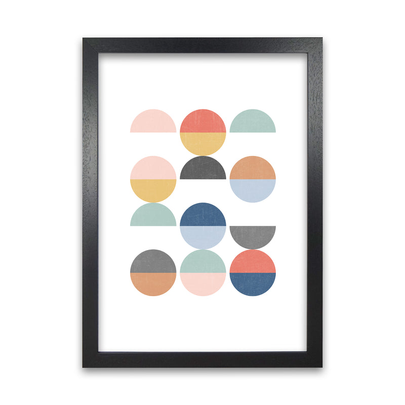 Simple Circles with Texture B Black Grain