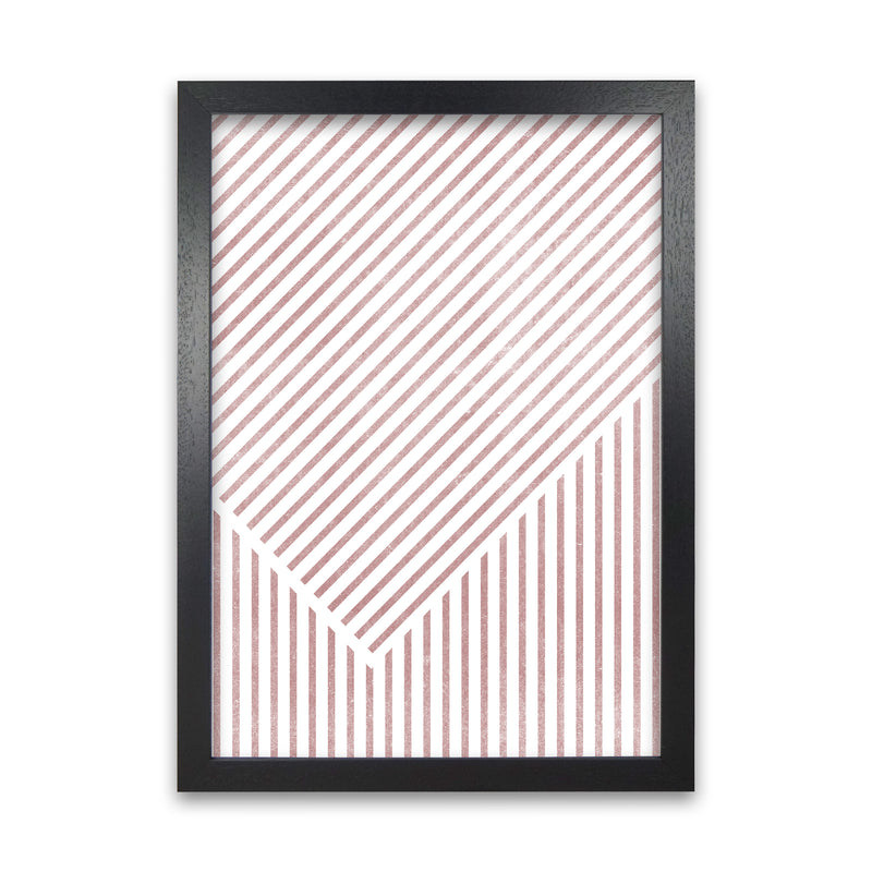 Set of Red Lines Modern Art B Black Grain