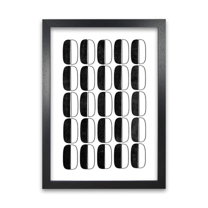 Abstract Coffee Beans Print Original Black Grain
