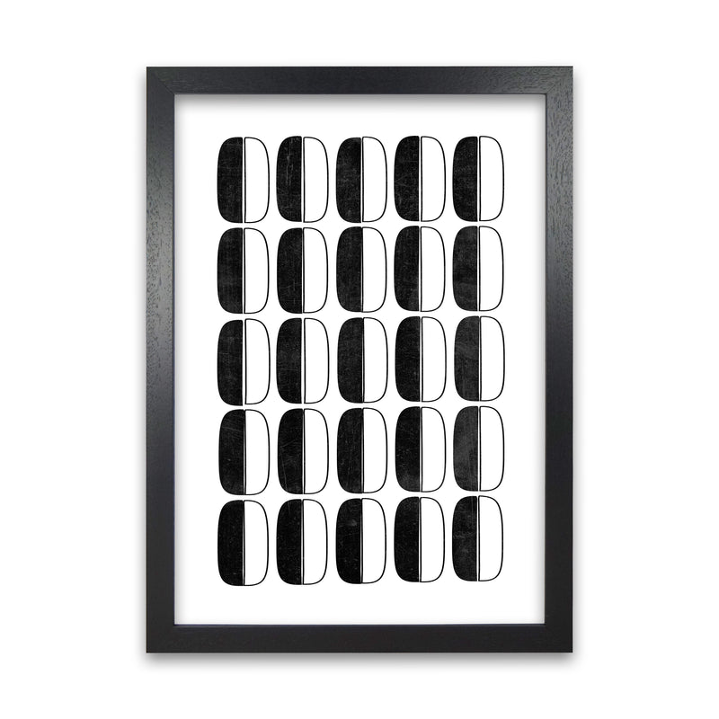 Abstract Coffee Beans Print Original Black Grain