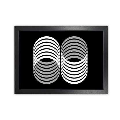 Abstract Modern Shapes Landscape Original Black Grain