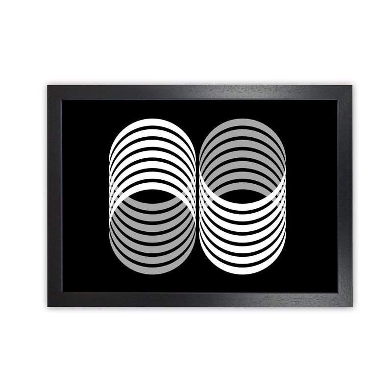 Abstract Modern Shapes Landscape Original Black Grain