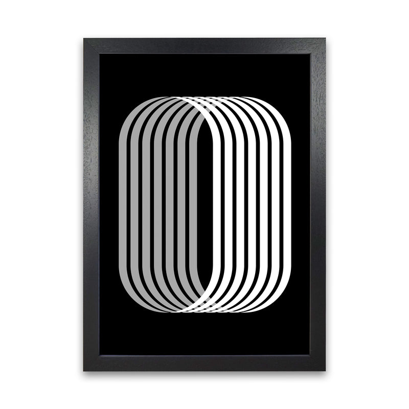 Abstract Modern Black and White Shape Original Black Grain