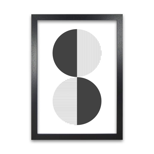Black and White Geometric Circles Black Grain