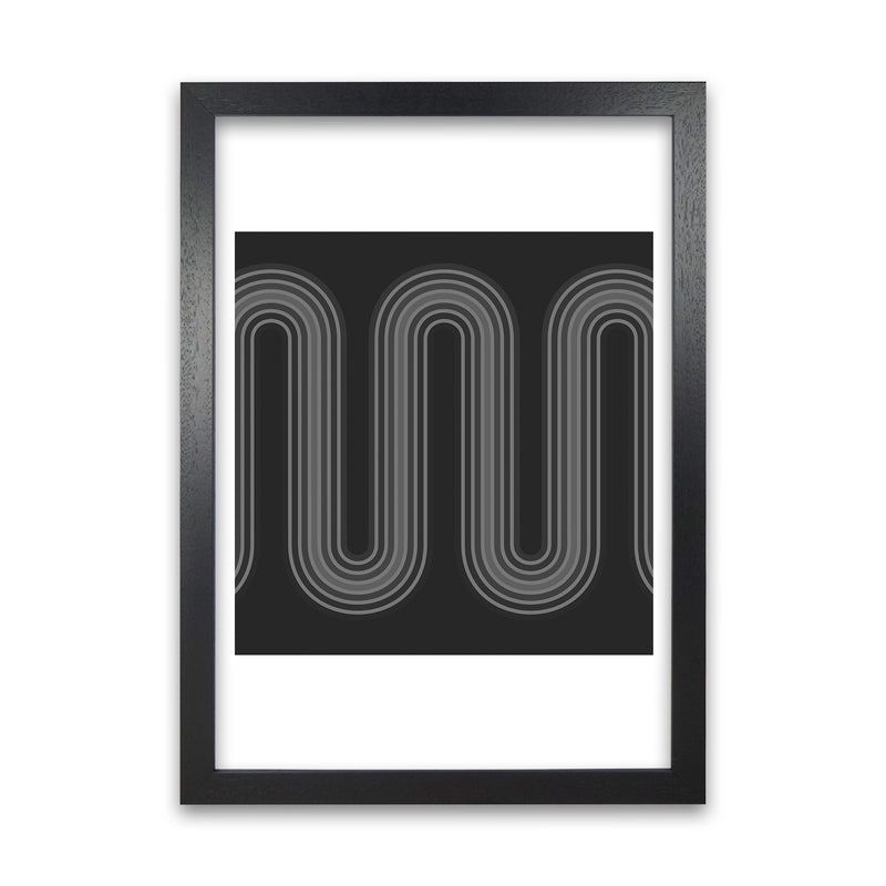 Black and White Line Art Black Grain