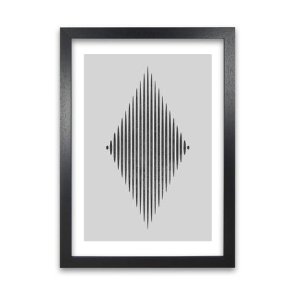 Black and White Lines Diamond Black Grain