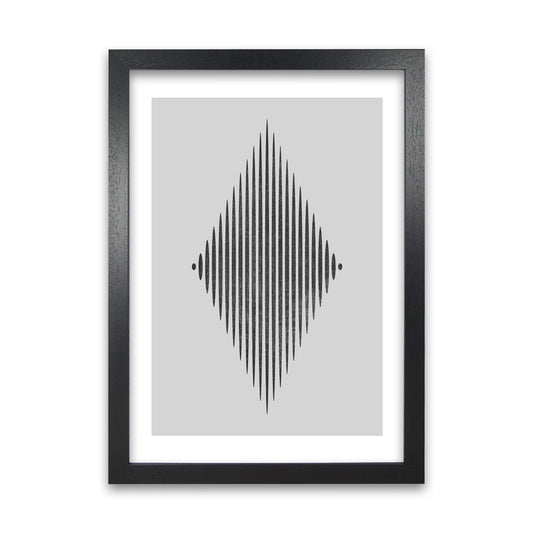 Black and White Lines Diamond Black Grain