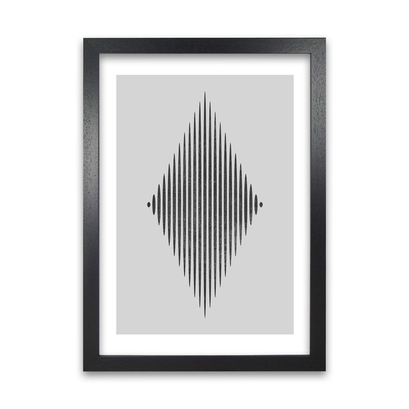 Black and White Lines Diamond Black Grain