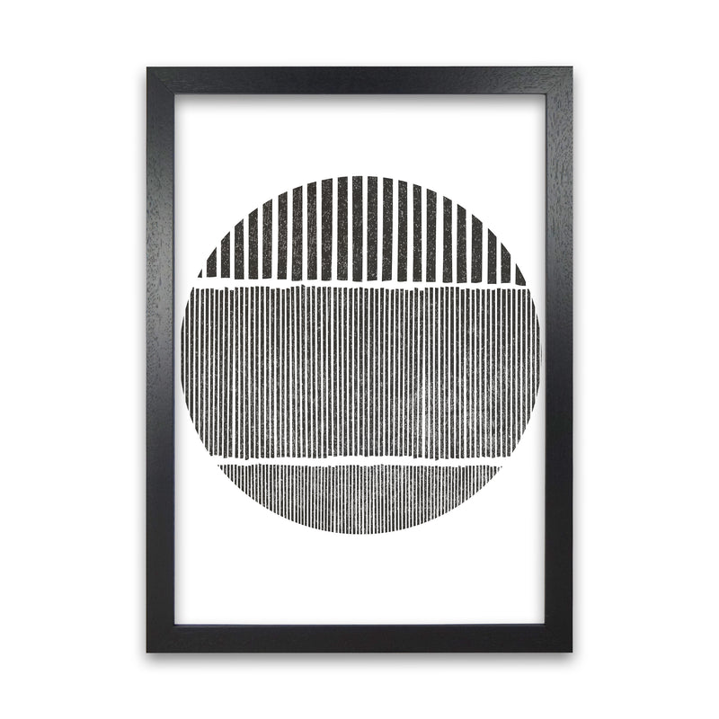 Black and White Lines in Black Grain