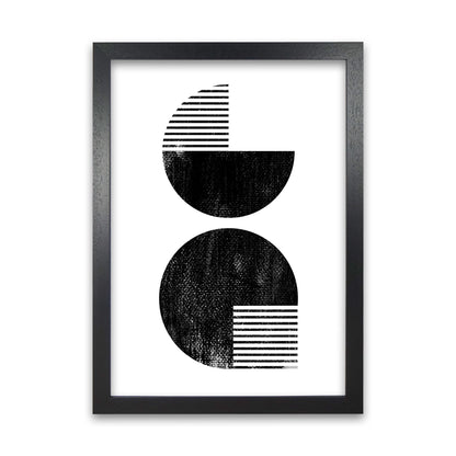 Black and White Mid Century Black Grain