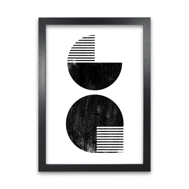 Black and White Mid Century Black Grain
