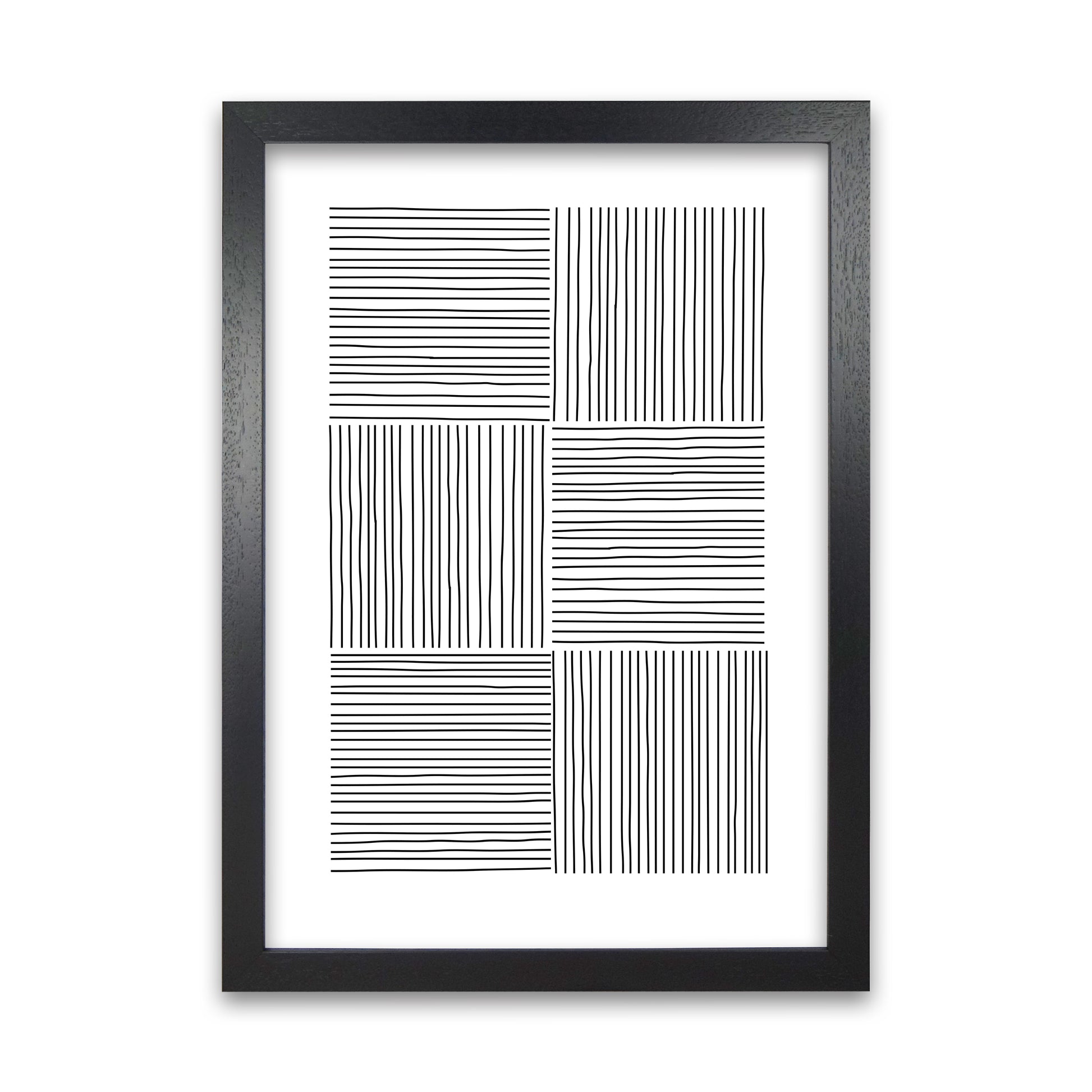 Black and White Squared Lines Black Grain