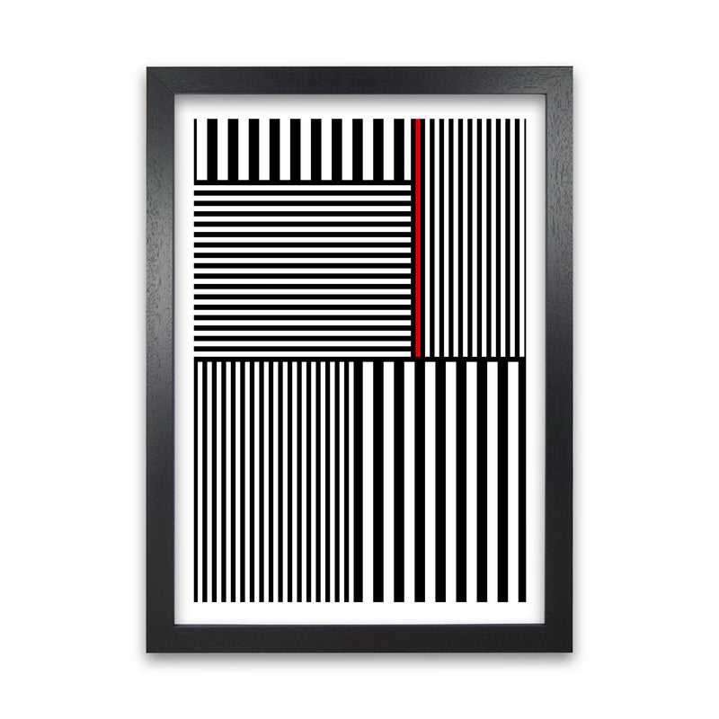 Black and White Stripes with Black Grain