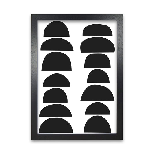 Black Half Circles Original Black Grain