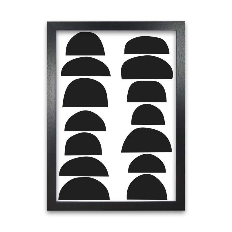 Black Half Circles Original Black Grain