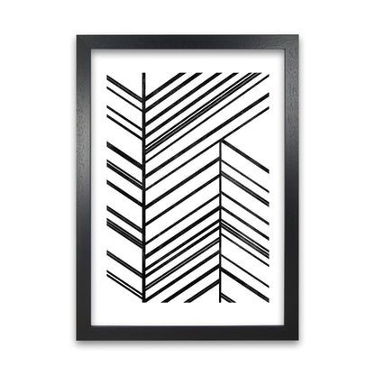 Black White Rough Line Print Black Grain