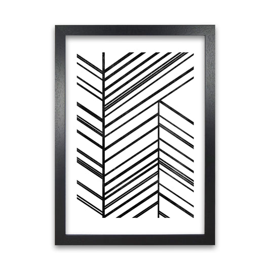 Black White Rough Line Print Black Grain
