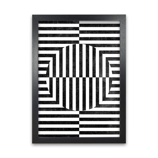 BW Geometric Abstract with Grunge Black Grain
