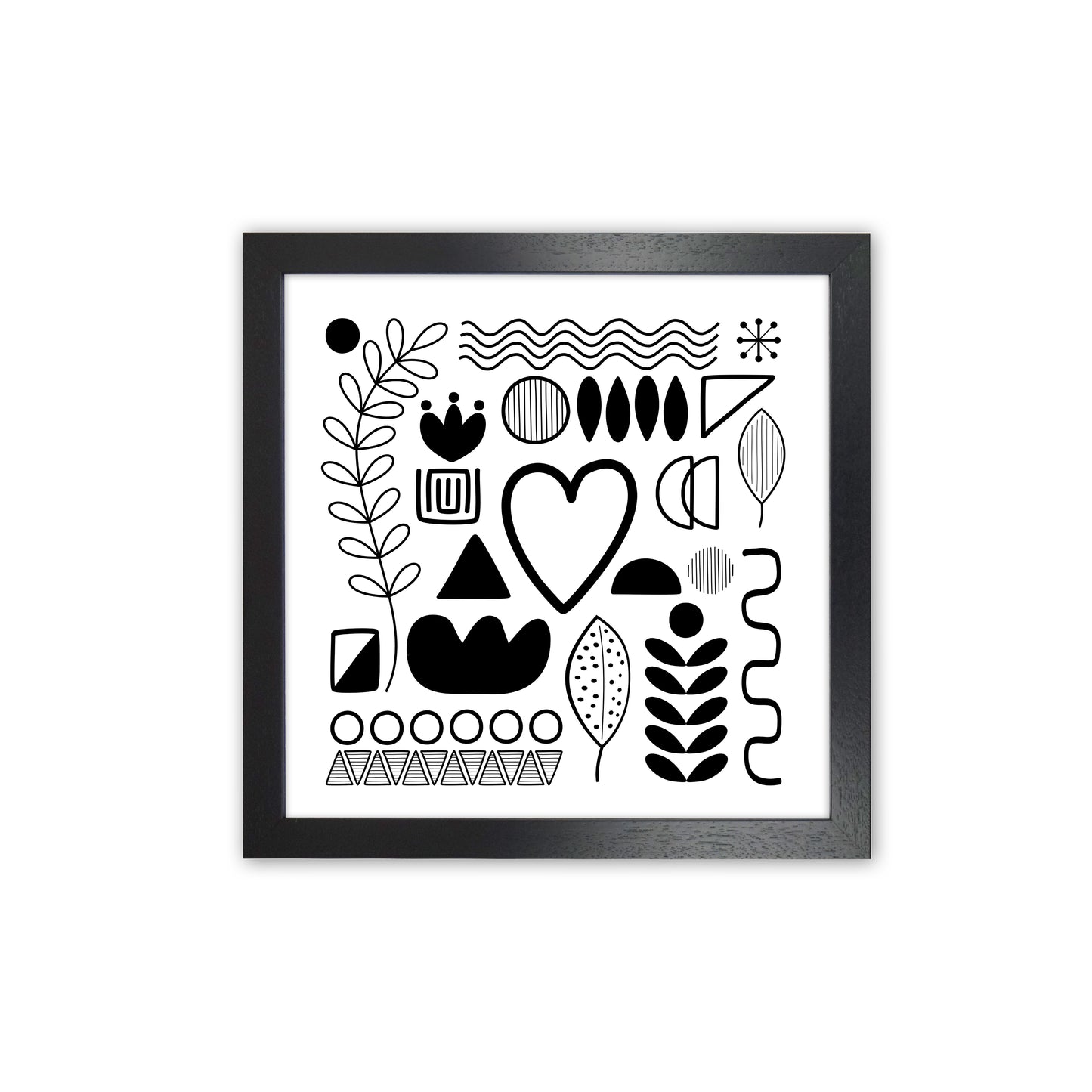 BW Scandi Shapes Square Original Black Grain