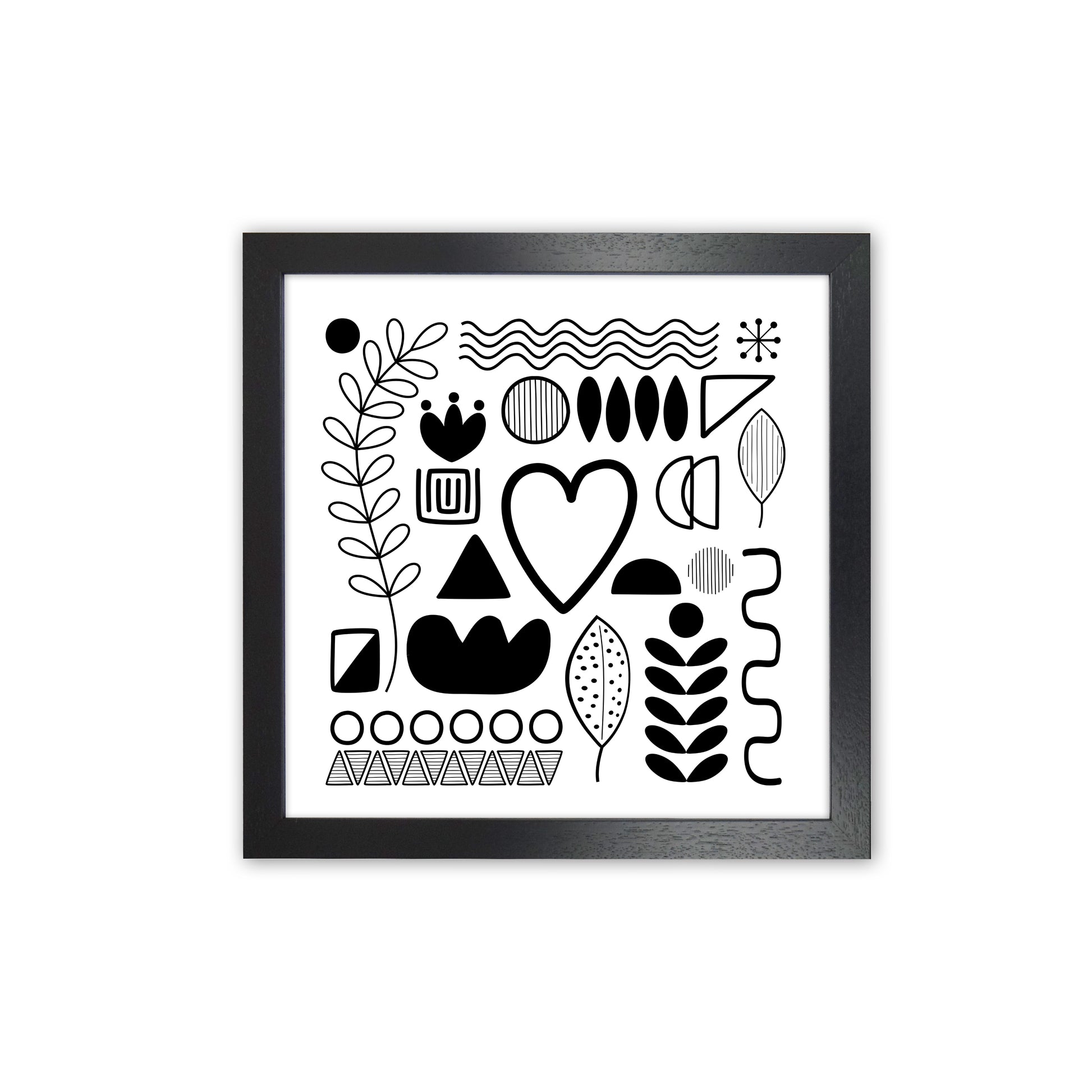 BW Scandi Shapes Square Original Black Grain