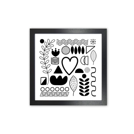 BW Scandi Shapes Square Original Black Grain
