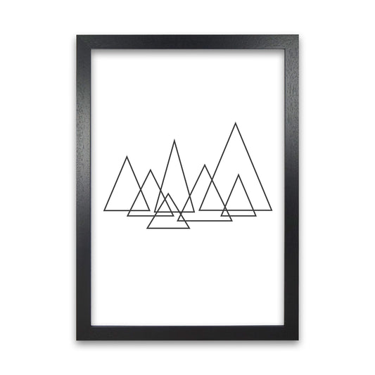 Geometric Triangle Poster Original Black Grain