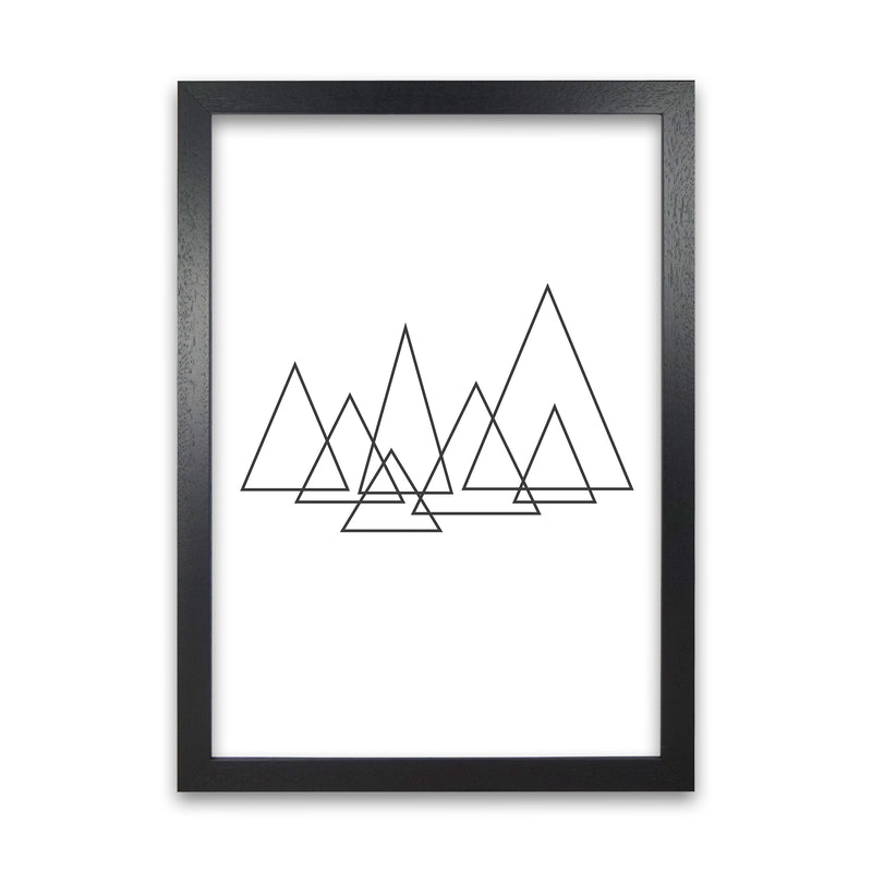 Geometric Triangle Poster Original Black Grain