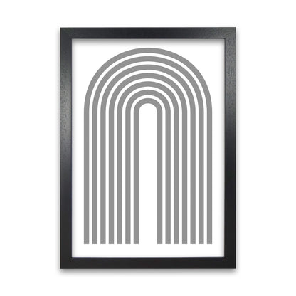 Grey Modern Rainbow Original Black Grain