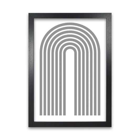 Grey Modern Rainbow Original Black Grain