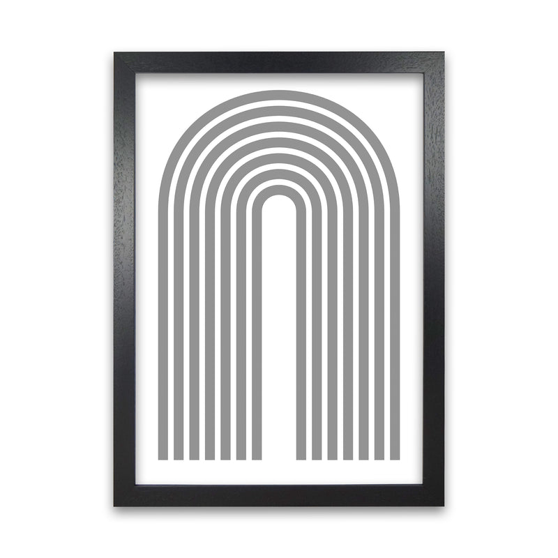 Grey Modern Rainbow Original Black Grain