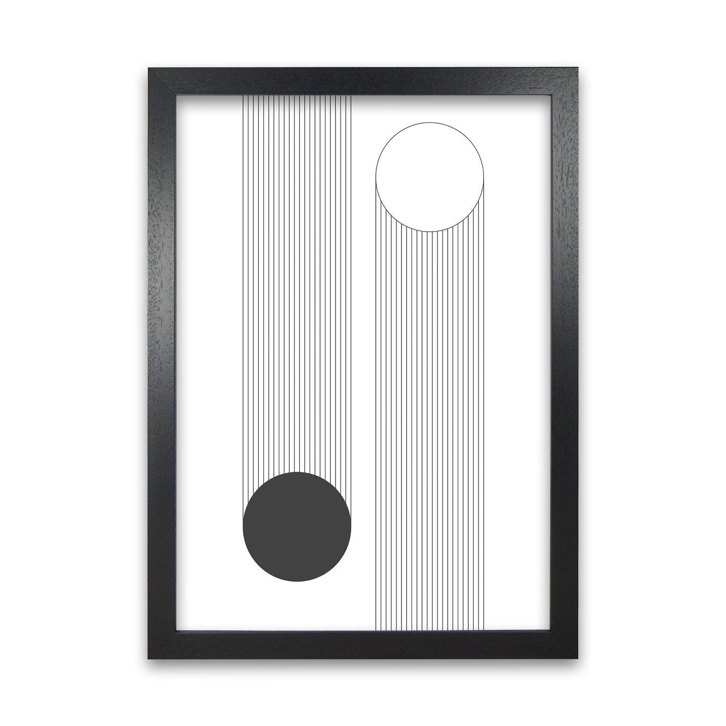 Mid Century Bauhaus Verticle Original A1 Black Grain Frame