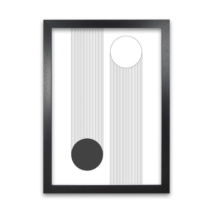 Mid Century Bauhaus Verticle Original A1 Black Grain Frame