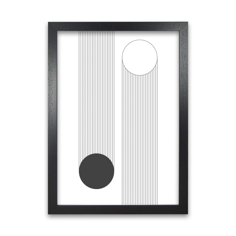 Mid Century Bauhaus Verticle Original A1 Black Grain Frame
