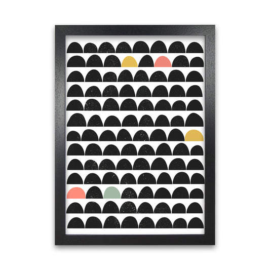 Mid Century Black and Color Black Grain