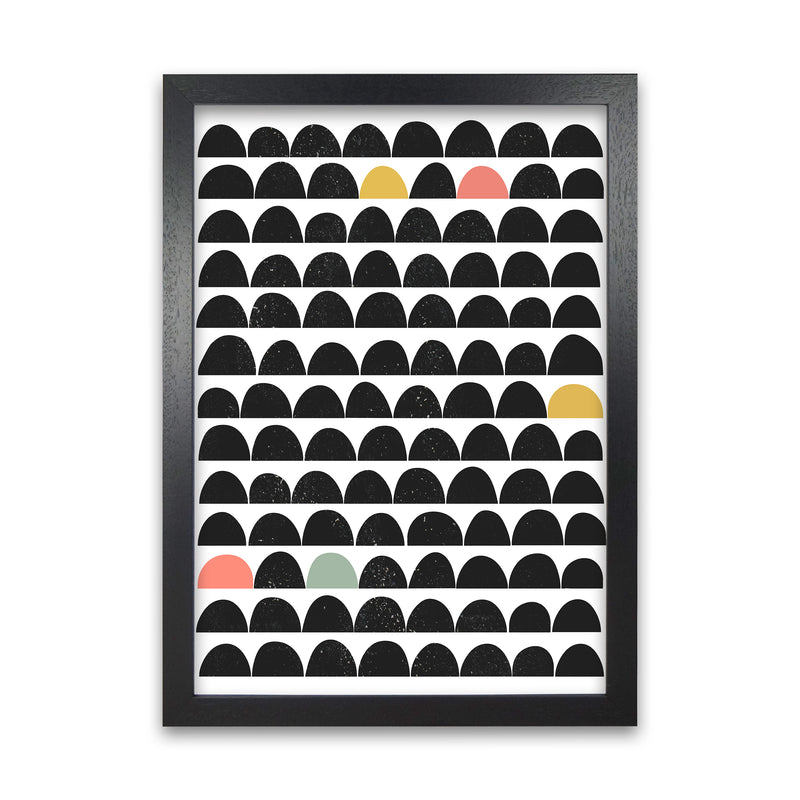 Mid Century Black and Color Black Grain