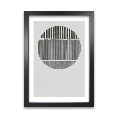 Mid Century Black and White Black Grain