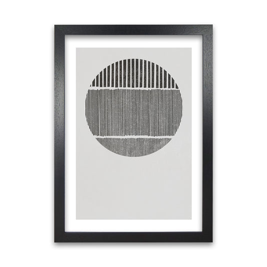 Mid Century Black and White Black Grain