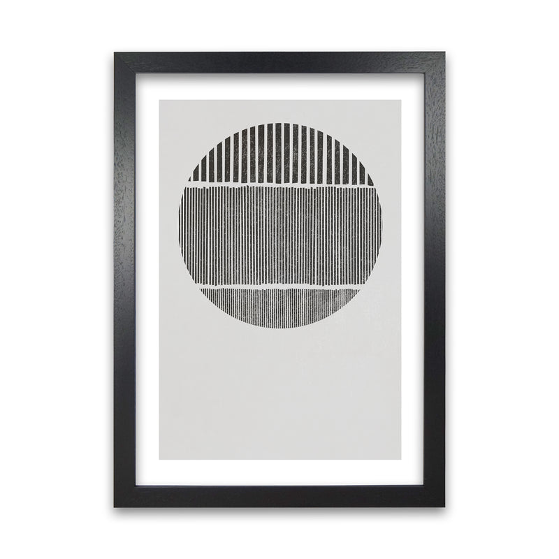 Mid Century Black and White Black Grain
