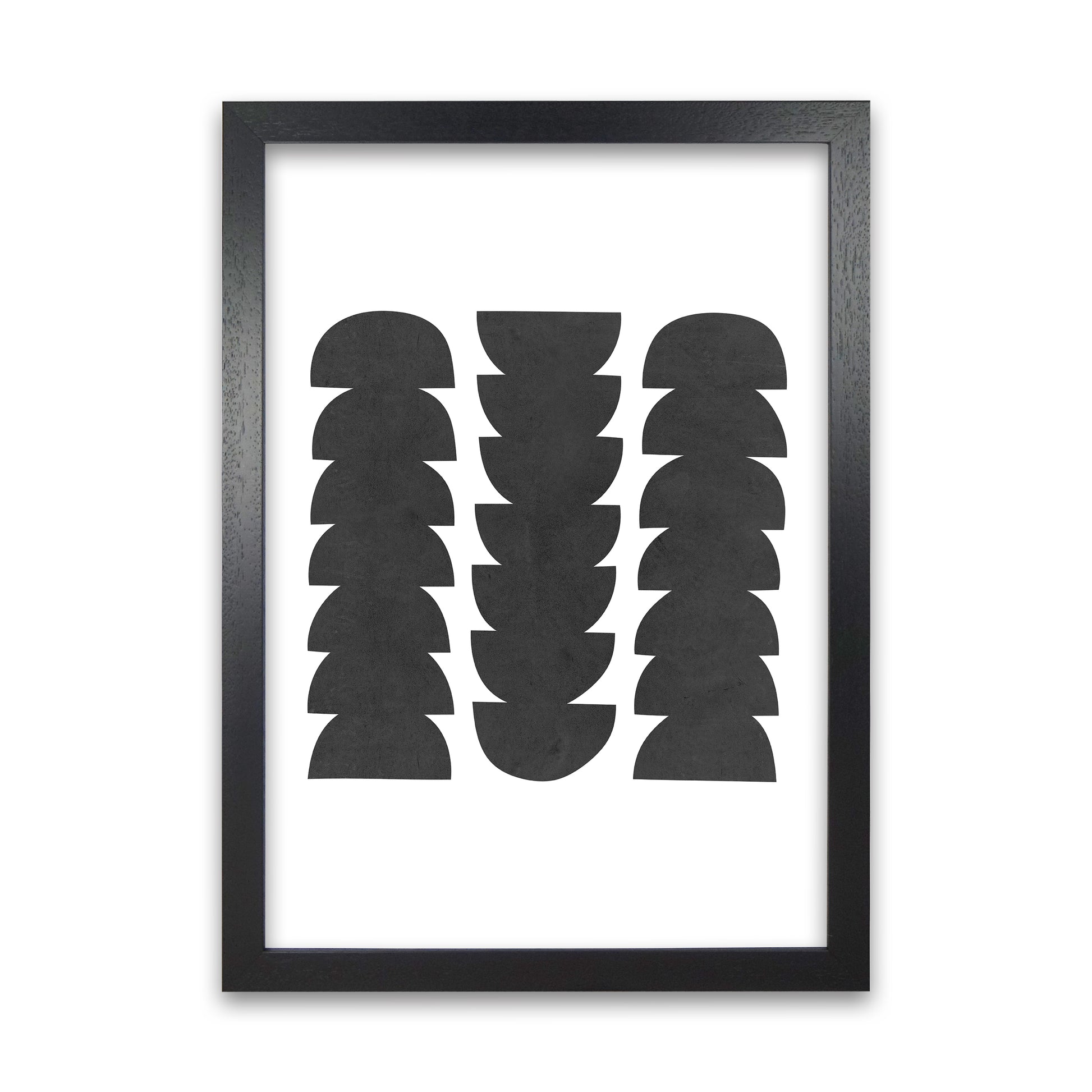 Mid Century Modern Abstract Grunge Black Grain