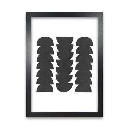 Mid Century Modern Abstract Grunge Black Grain