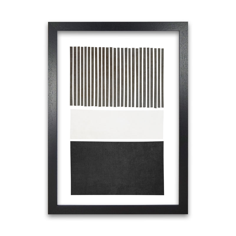 Mid Century Modern Art Original Black Grain