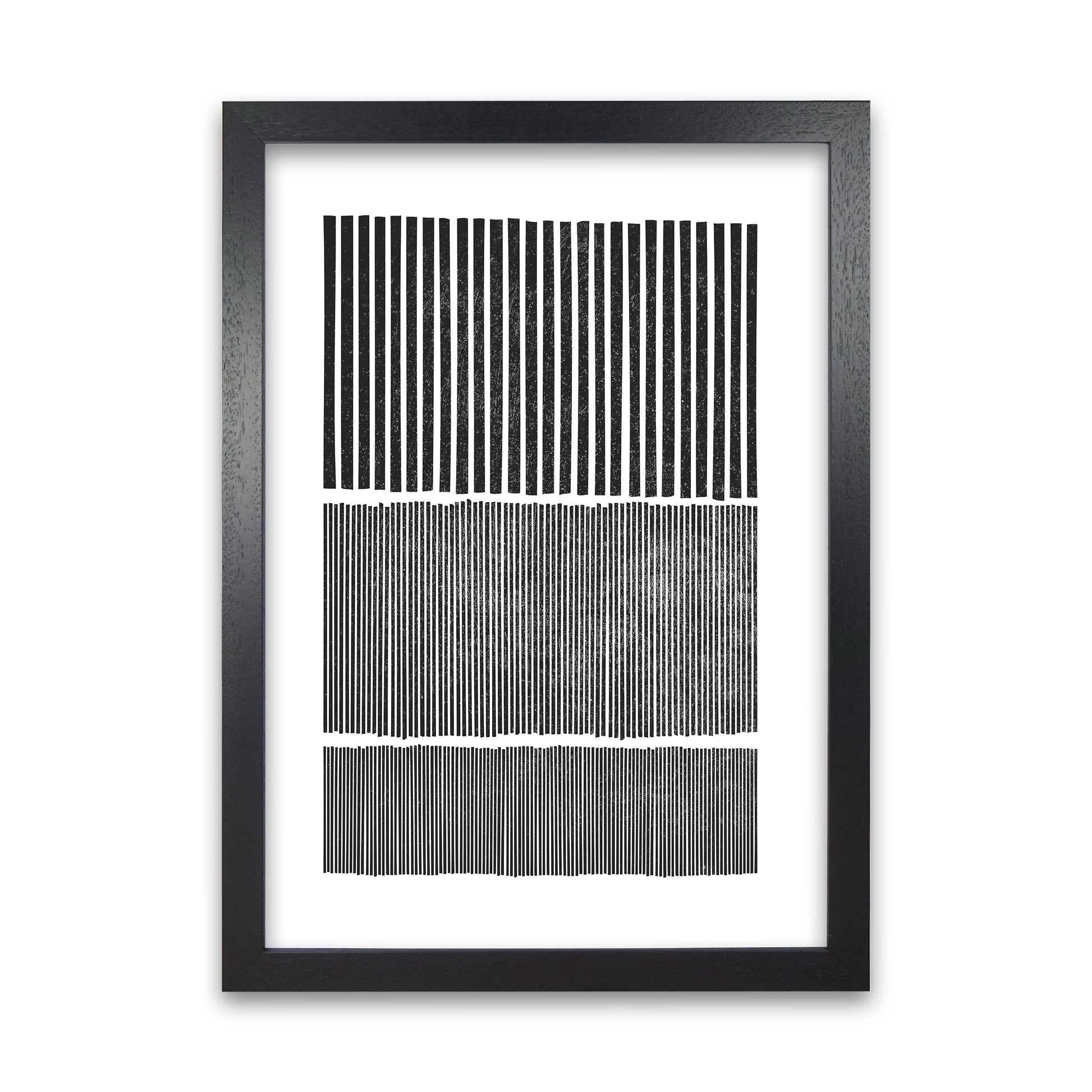 Mid Century Modern Lines Original Black Grain