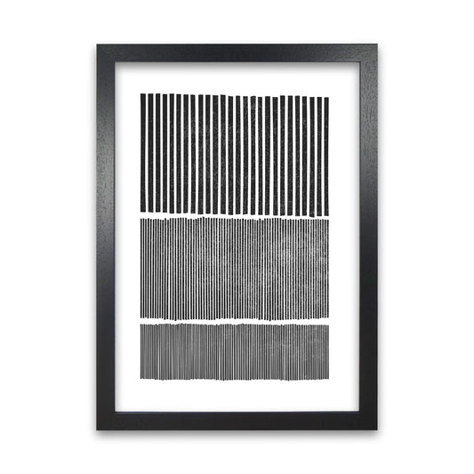 Mid Century Modern Lines Original Black Grain