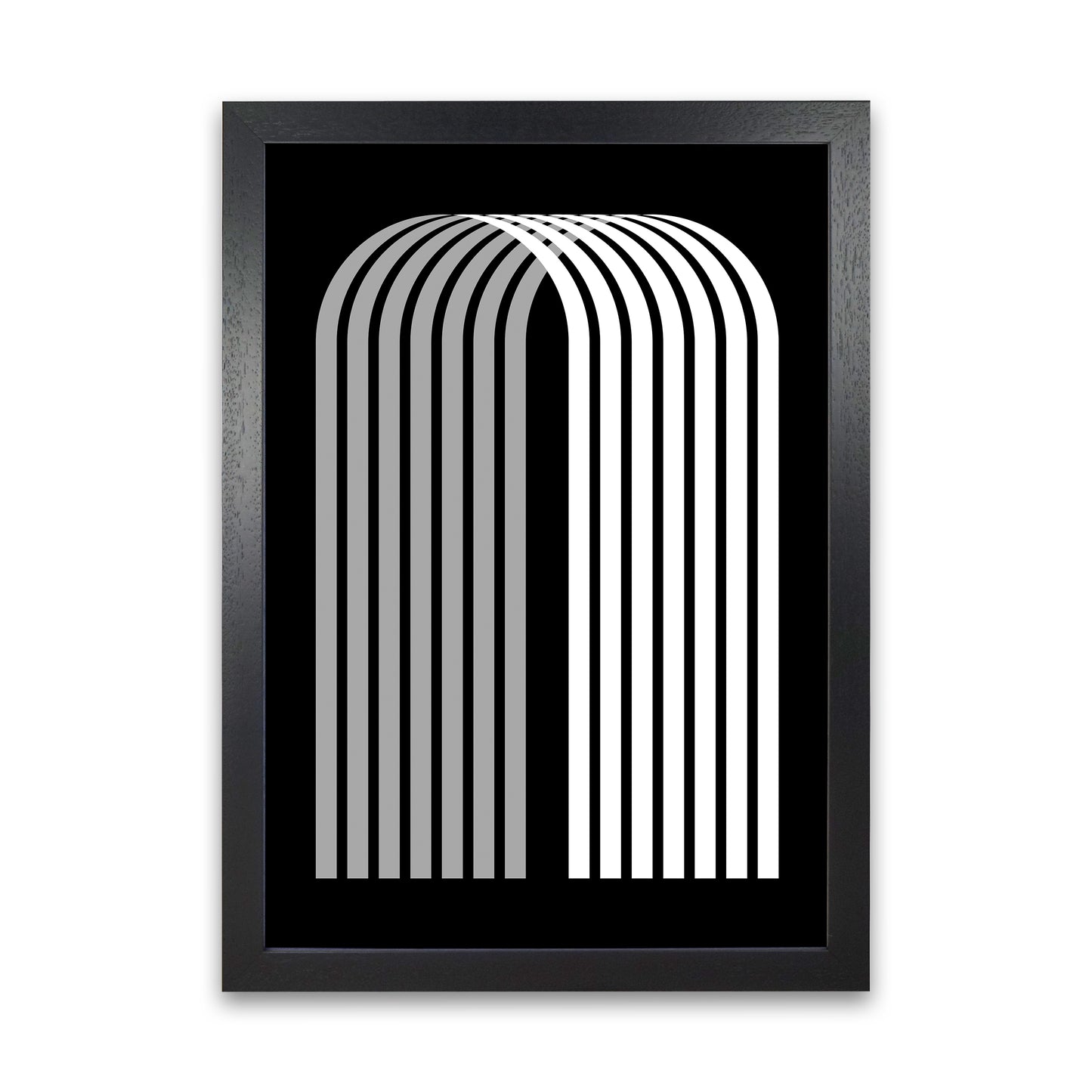 Modern BW Geometric Original Black Grain
