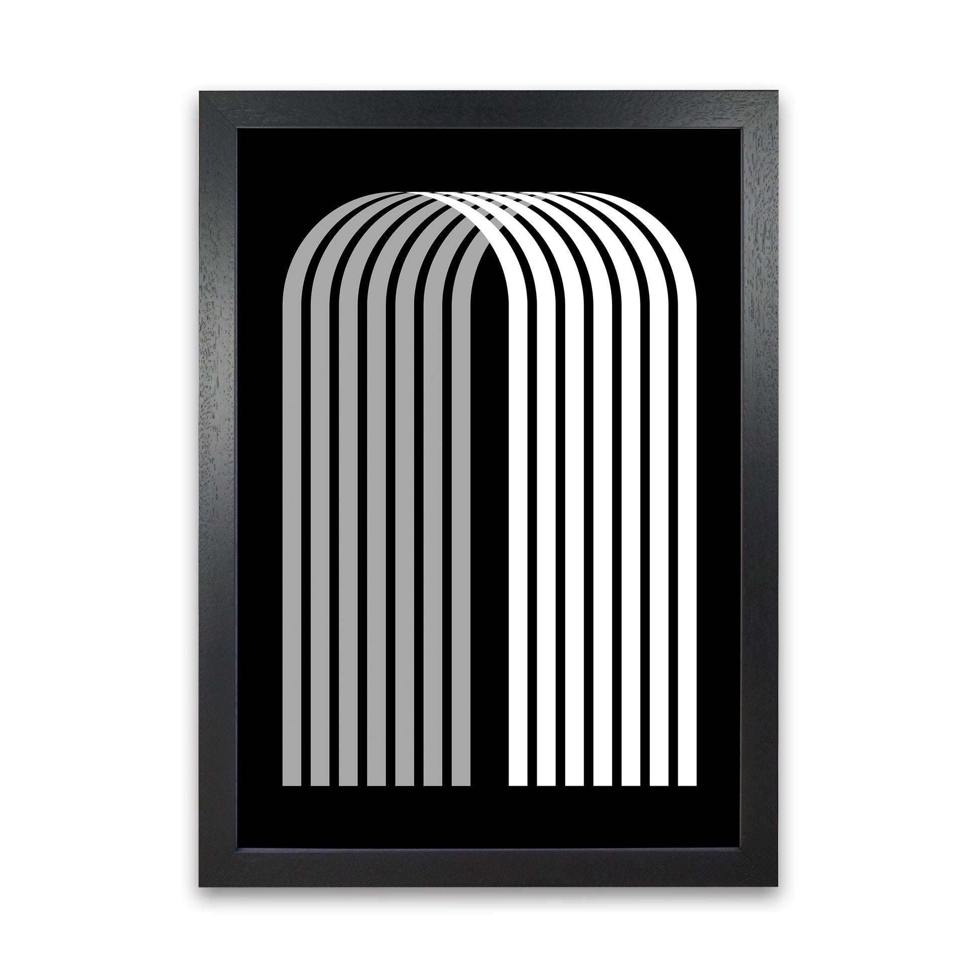 Modern BW Geometric Original Black Grain