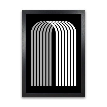 Modern BW Geometric Original Black Grain