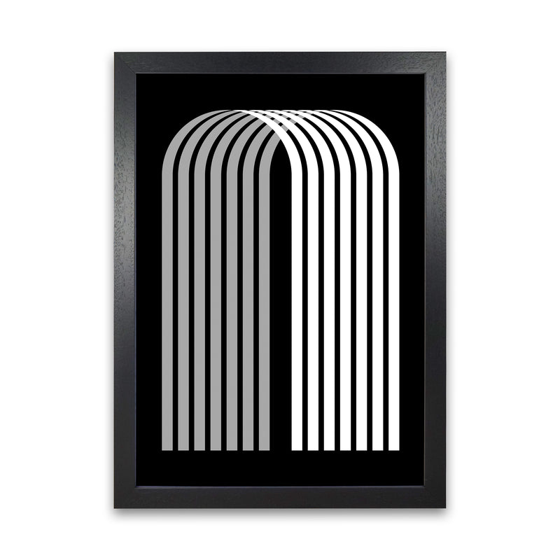 Modern BW Geometric Original Black Grain